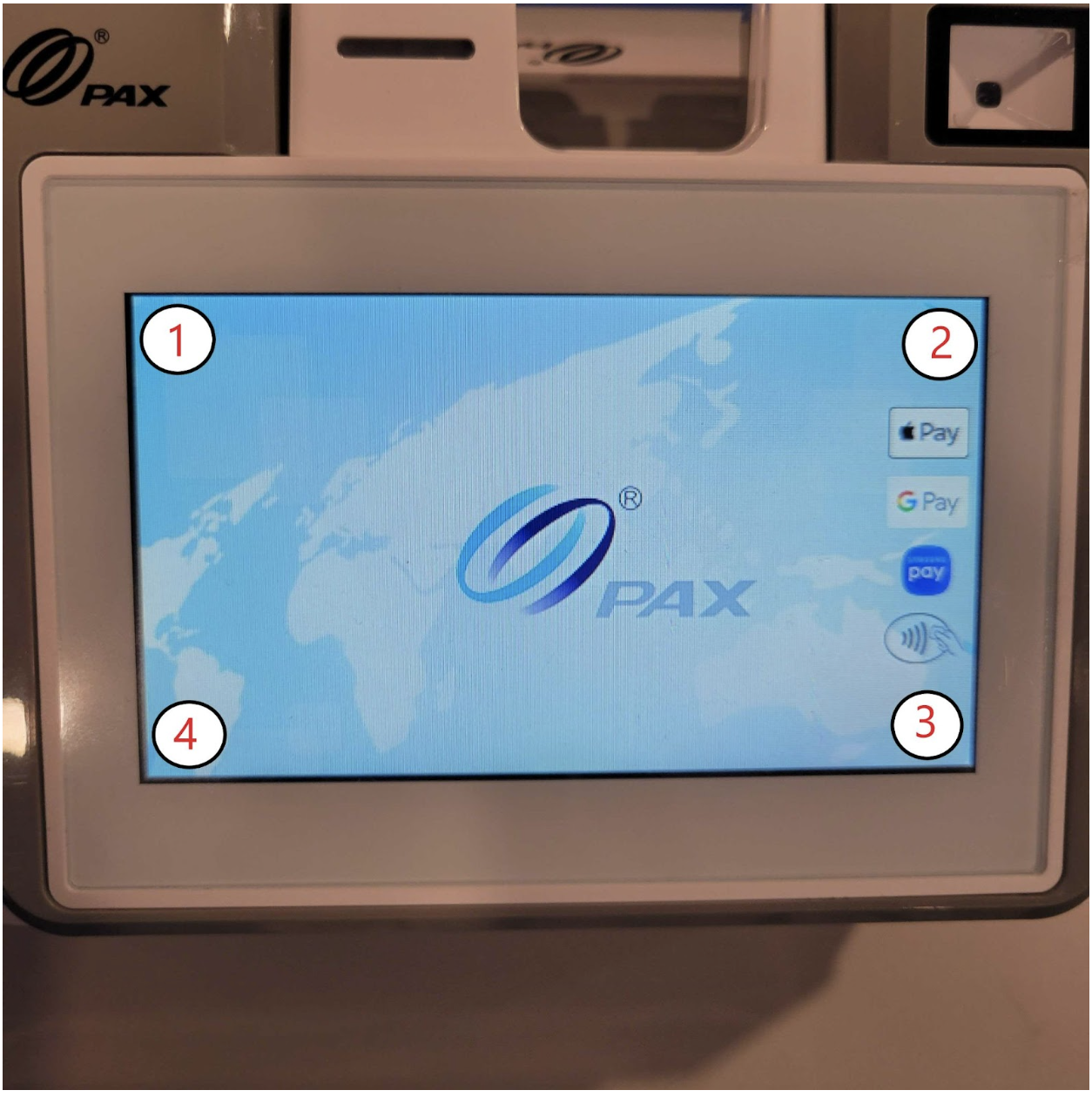 A screen with a blue and white screen

Description automatically generated